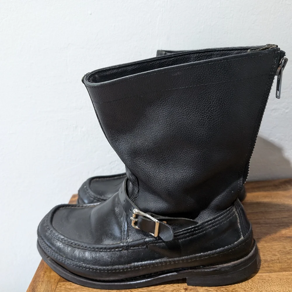 Russell Mocassin zephyr boots 8 D black‎ chromexel